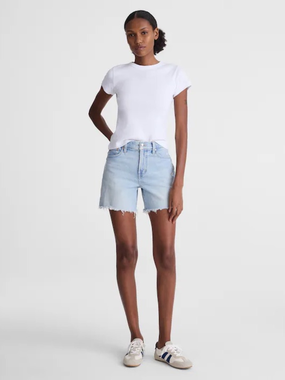 Madewell The perfect jean short Light Blue Denim size 24 NWOT